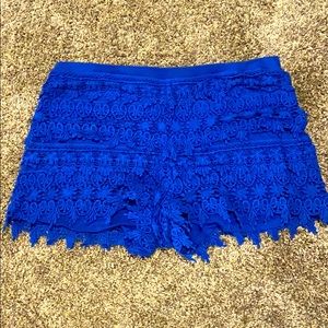 Express lace shorts